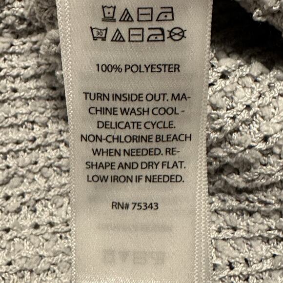 Rachel Zoe Women M Cardigan Open Front Knit Pockets Long Sleeve Gray Coastal - Picture 6 of 8